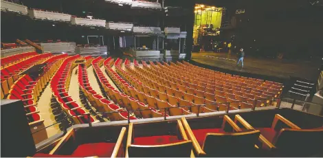  ?? GAVIN YOUNG / POSTMEDIA ?? Like many other venues in Canada, the Max Bell Theatre in Calgary has been quiet and empty for over a year as the world deals with the pandemic.