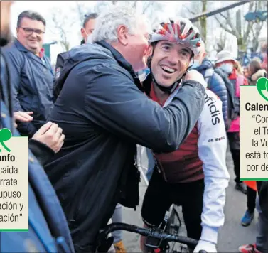  ?? ?? Ion Izagirre celebra su éxito el pasado sábado en la última etapa de la Itzulia tras el final en Arrate.