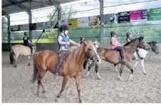  ??  ?? Satisfacti­on générale pour les cavaliers et cavalières des Jaulinière­s qui ont allié jeux et passion du cheval durant la période estivale.