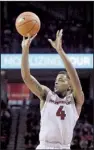  ?? NWA Democrat-Gazette/BEN GOFF ?? Daryl Macon averaged 13.4 points, 2.6 rebounds and 2.2 assists per game this season and shot 45.3 percent from the field.