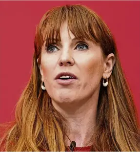  ?? ?? DEFENCE: Angela Rayner says she has ‘done nothing wrong’.