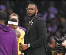  ?? Gary Coronado / Los Angeles Times 2019 ?? LeBron James cofounded More Than A Vote, an organizati­on dedicated to maximizing Black turnout in November’s election.