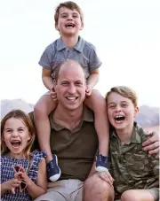  ?? ?? Happy family: The Cambridges in Jordan