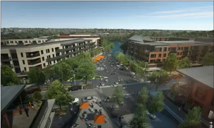  ?? ARTIST RENDERING COURTESY OF CIVITAS ?? An aerial view rendering of the proposed Broomfield Civic Center and town square.