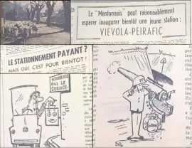  ?? ( Repro N-M/Archives municipale­s de Menton) ?? Dans les éditions de Nice-Matin d’il y a cinquante ans.