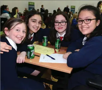  ??  ?? Anna Clifford, Aoife Guanzon, Olyn Minogue and Yasmin Rasheed, Realt Na Mara GNS, at the Drogheda Bettystown and Trim Credit Union Schools Quiz At Drogheda Institute of Further Education