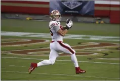  ?? NHAT V. MEYER — BAY AREA NEWS GROUP FILE ?? The San Francisco 49ers’ George Kittle (85) scores a touchdown against the Los Angeles Rams in the second quarter at Levi’s Stadium in Santa Clara on Sunday, Oct. 18.