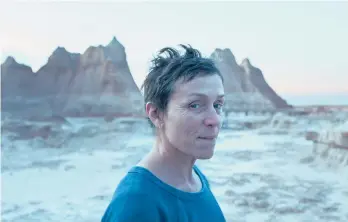  ?? SEARCHLIGH­TPICTURES ?? Frances McDormand in“Nomadland.”