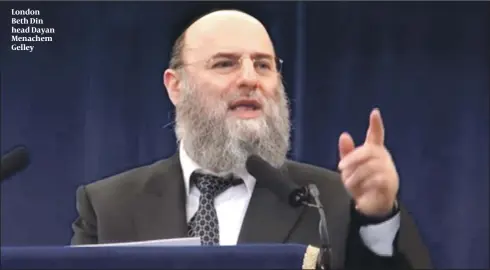  ?? PHOTO: YOUTUBE ?? London Beth Din head Dayan Menachem Gelley