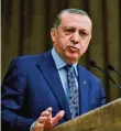  ?? FOTO: REUTERS ?? Hat kein Vertrauen in den Westen: Präsident Erdogan.