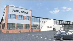  ??  ?? > An artist’s impression of the proposed Assa Abloy plans