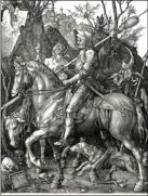  ??  ?? Albrecht Dürer: Ritter, Tod und Teufel (1513)