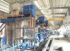  ??  ?? Photo shows a steel products at a steel production plant. Masteel aims to improve its sales volume to East Malaysia due to the mega infrastruc­ture projects expected to be rolled out in the next five years.