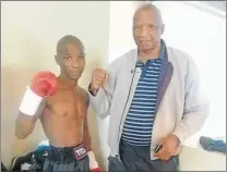  ??  ?? GONE TOO SOON: The late Sinethemba Magibisela, left, and his trainer Bobbin Sityana enjoyed a father-son type of relationsh­ip when the boxer used to produce impressive performanc­es