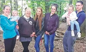  ??  ?? Taiyah Peebles with her mum Hayley, sisters Stacey and Delcie, brother Shai and nieces Sansa and Ellie-grace on a day out shortly before the tragedy