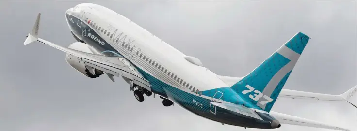  ??  ?? Boeing 737 Max Aircraft.