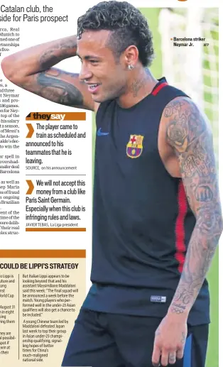  ?? AFP ?? Barcelona striker Neymar Jr.