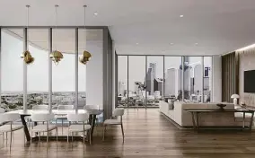  ?? ?? The 99 condominiu­ms and penthouses at Residences at The Allen are set to open in early 2023 and boast a location in a vibrant city center.