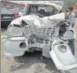  ?? HT PHOTO ?? The mangled SUV that crashed into a mini truck.