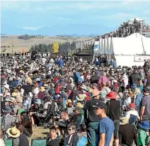  ?? PHOTO: DEREK FLYNN/FAIRFAX NZ ?? Crowds at the 2015 Omaka Classic Fighters Airshow, held over the Easter weekend.