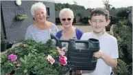  ??  ?? Working together Hetty McAughtrie, Jean Shaw and Joshua Lindsay