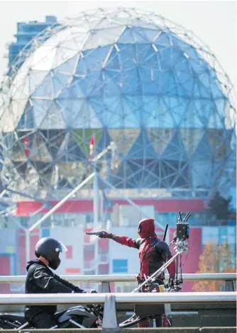  ?? ARLEN REDEKOP ?? B.C. actor Ryan Reynolds is the star of the Vancouver-filmed movie Deadpool, which turned out to be a surprise global hit. A sequel is being shot in Vancouver this spring.