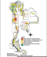  ?? Фото: DNP ?? Распростра­ненность тигров в джунглях Таиланда.