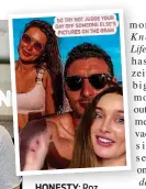  ??  ?? HONESTY: Roz
Purcell, left, confessed that she and her beau had been
‘killing each other’