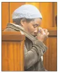  ??  ?? HORROR RECALLED: Domestic worker Rachel Tsitsi breaks down in tears in court yesterday. She was the first person to arrive on the murder scene