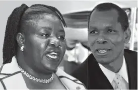  ??  ?? Cdes Flora Buka and Francis Nhema