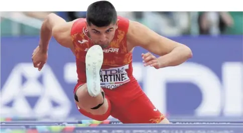  ?? // REUTERS ?? Asier Martínez, en su gran final de Oregón en 110 metros vallas