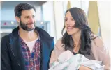  ??  ?? Jacinda Ardern with partner Clarke Gayford and baby Neve.