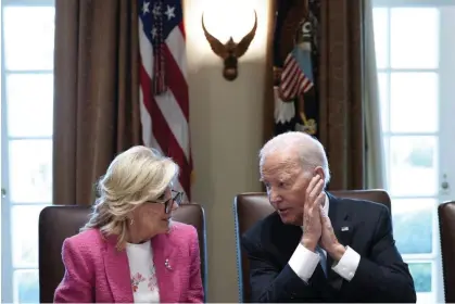  ?? ?? Joe Biden with his wife Jill at the White House on Wednesday. Photograph: Shuttersto­ck