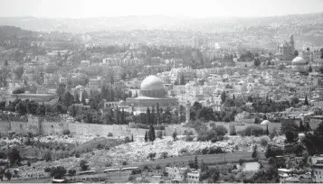  ?? SEBASTIAN SCHEINER, FILE AP Photo ?? File photo of Jerusalem’s old city.