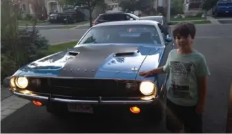  ?? COURTESY OF AL FREDERICI ?? Matteo has his grandfathe­r to thank for finding his dad this (literally) jaw-dropping 1970 Dodge Challenger.