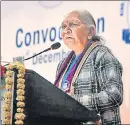  ??  ?? President Ram Nath Kovind virtually addressing the 16th convocatio­n ceremony of Lucknow’s King George’s Medical University (KGMU) on Monday, and (right) UP governor Anandiben Patel speaking at the event. (Below) Medal winners posing for a group photograph.