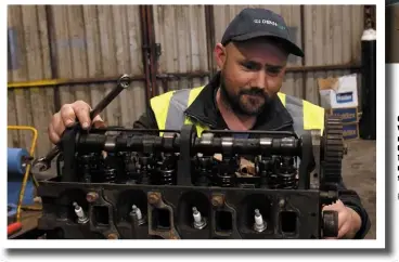  ?? Pictures: Ken Finegan ?? ON THE START LINE: Liam Walsh is getting ready to restore his 1967 Mark 2 Cortina 1600E. The original 1600cc engine, left, will be replaced with a 2-litre for some extra power.