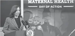  ?? MANUEL BALCE CENETACAP ?? Vice President Kamala Harris at the Eisenhower Executive Office Building at the White House complex in Washington on Wednesday.