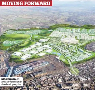  ??  ?? Masterplan An artist’s impression of the developing site