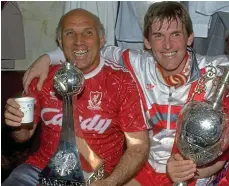  ?? GETTY IMAGES ?? Champions: Moran and Dalglish in 1990