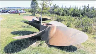  ?? GLEN WHIFFEN/THE TELEGRAM ?? These propellers lying on a grassy area behind the Marine Institute in St. John’s are the original blades of the MV William Carson. Retired Capt. Joe Primm says the propellers should be part of a proper display to honour the province’s shipping past.