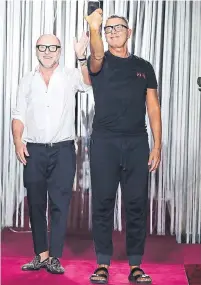  ?? GETTY IMAGES ?? Domenico Dolce and Stefano Gabbana apologized to “Chinese people around the world” after an ad sparked uproar.