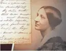  ?? DAVID DUPREY/AP ?? A letter by Susan B. Anthony in 1898 about male oppression of women’s rights is part of a museum exhibit in Buffalo, N.Y.