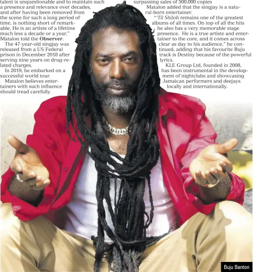  ??  ?? Buju Banton