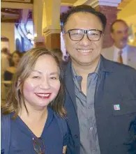  ??  ?? Thelma San Juan and Enrico Santos.