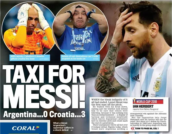 ?? AP ?? What a Messi: Argentina’s superstar suffers in a shock defeat
