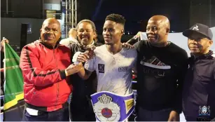  ?? ?? COMBAT SPORT...Kabelo Bagwasi was recently crowned WBF lightweigh­t champion after defeating Said Chino of Tanzania this past August