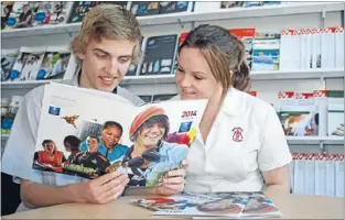  ??  ?? Taking the next step: Matamata College students Andrew Crowhurst and Patrice Brewster would recommend the career pathways evening to all students.