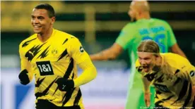  ??  ?? Manuel Akanji's header was enough for Dortmund but they were not convincing