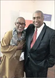  ??  ?? Eggie Naidu with Sipho ‘Hotstix’ Mabuse.